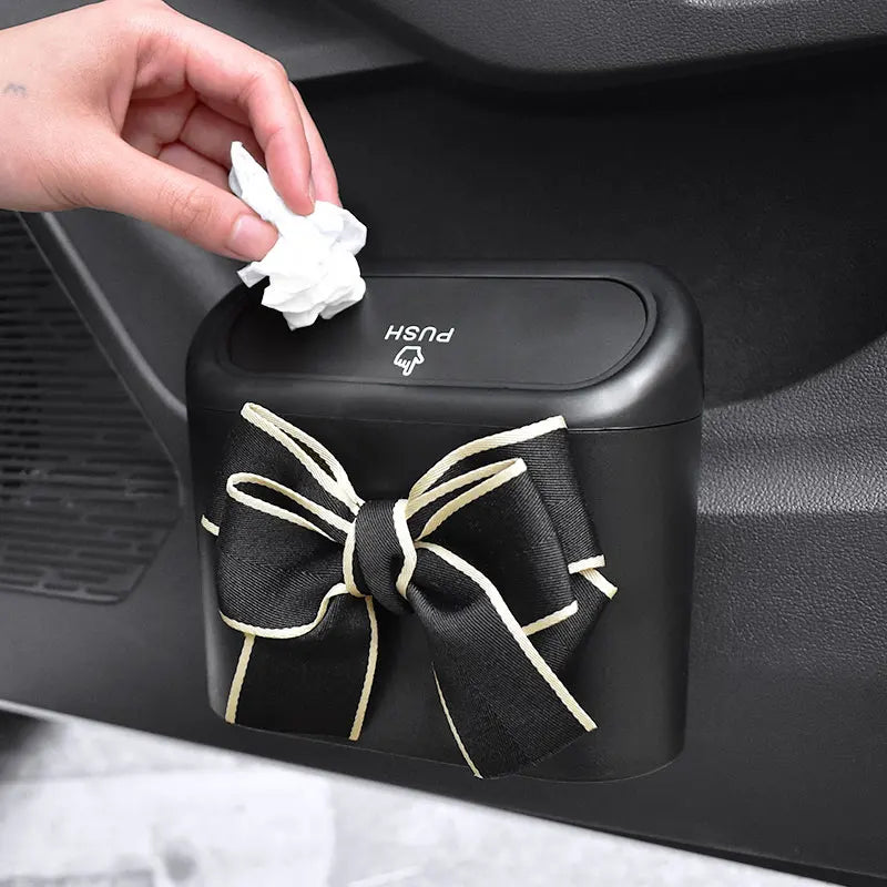 Premium Cute Bowtie Mini Trash For Cars for Cars, Trucks & SUVs