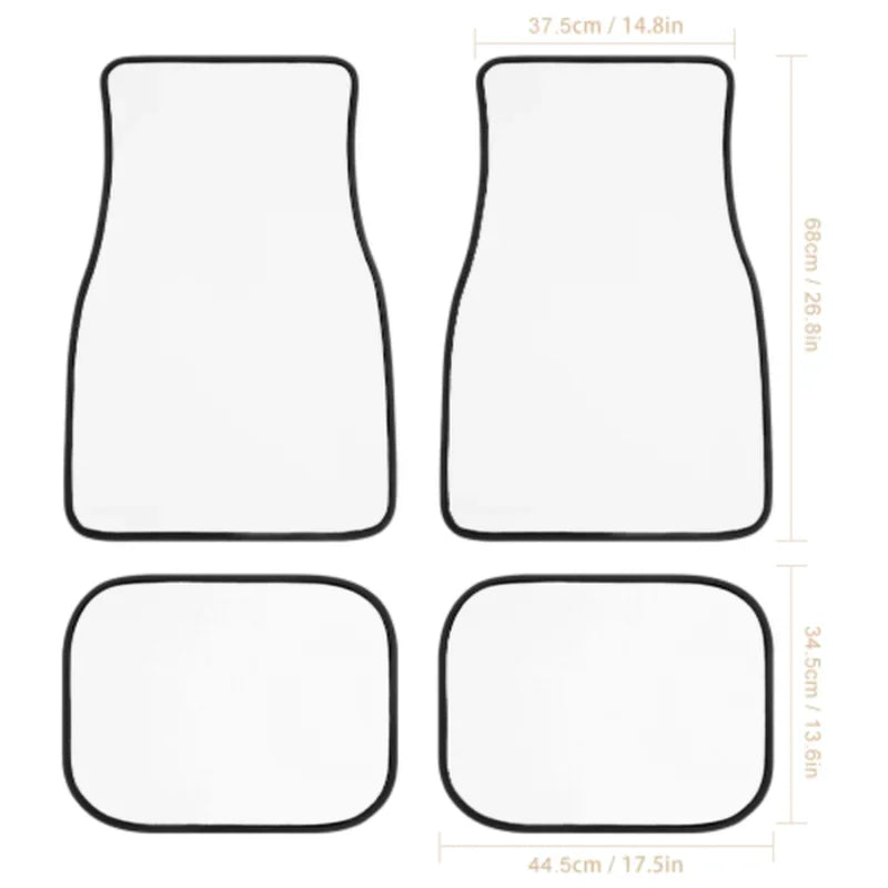 Premium Anime Fairy Tail Car Floor Mat Vintage Black Carpet Anti Slip Rubber Mat Pack Of 4 Car Accessories Car Floor Mats for Cars, Trucks & SUVs