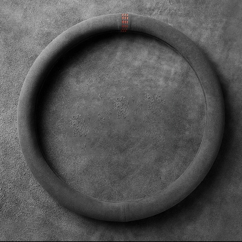 Premium Car Steering Wheel Covers Cowhide Suede Steering Wheel Cover Wrap Universal 37 38Cm Breathable Steering Covers Car Accessories for Cars, Trucks & SUVs