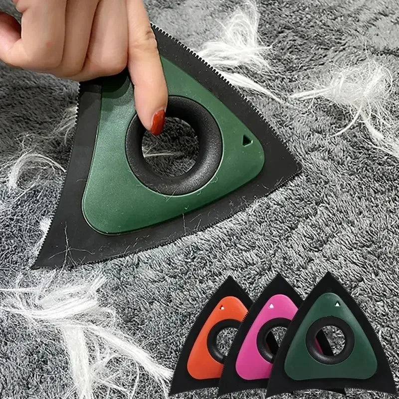 Premium Mini Pet Hair Remover Triangle   Great For Bedding, Couch, Car Interior Detailing, Home, Furniture Handheld Professional Reusabl for Cars, Trucks & SUVs