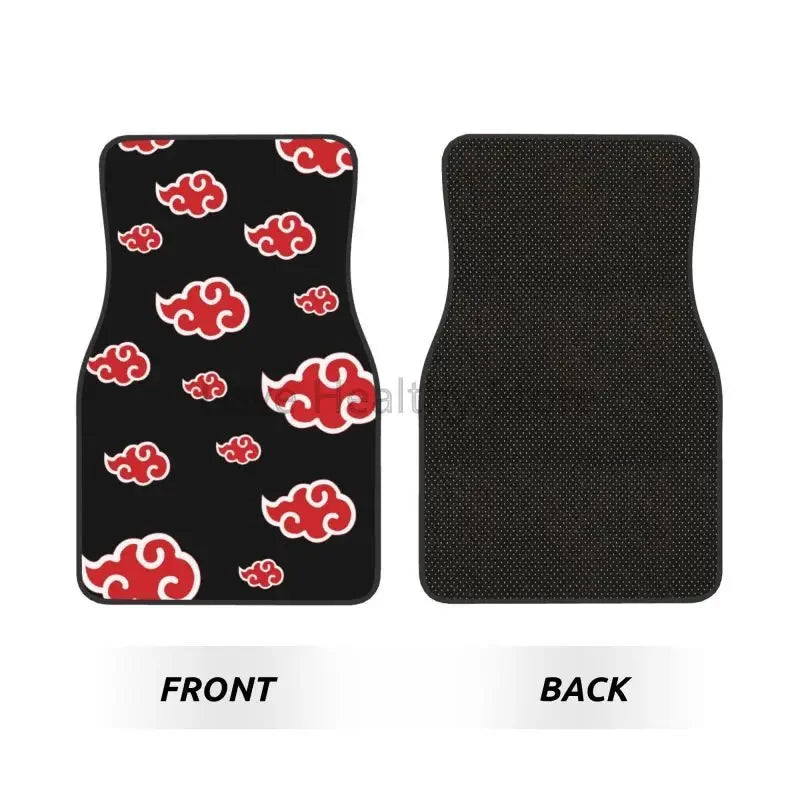Premium Akatsuki Universal Japan Anime Car Floor Mats 4 Pieces Set Anti Slip Front And Rear Foot Mats Universal Car Accessories For Suv for Cars, Trucks & SUVs