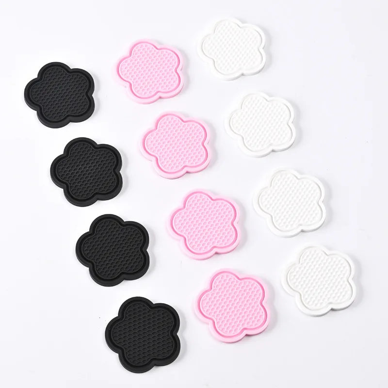 Premium 2Pcs Car Cup Coaster Flower Shaped Silicone Waterproof Non Slip Sift Proof Spill Saucer Car Interior Accessories for Cars, Trucks & SUVs