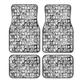 Premium Black Anime Girls Print 4Pcs Crystal Velvet Car Floor Mats Set Of Four Anti Fouling Car Mats Carpet Anti Slip Car Floor Mat for Cars, Trucks & SUVs