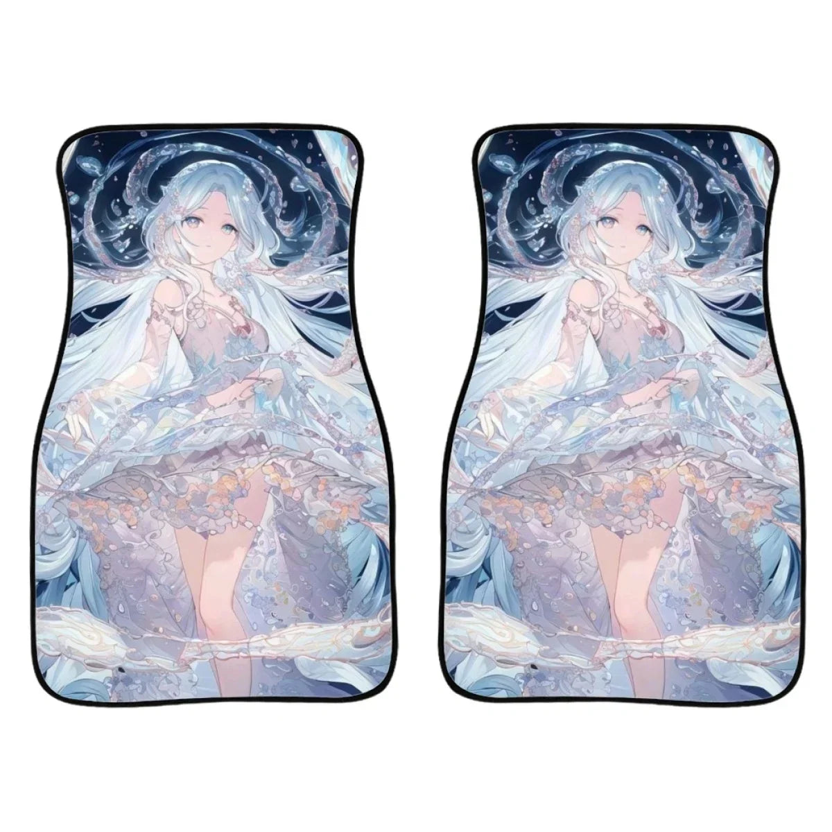 Premium New Arrivals Soft Car Floor Mats Anime Mermaid Forest Universal Fit Auto Carpet Set Of 2 Front Rear Liners Protector For Woman for Cars, Trucks & SUVs