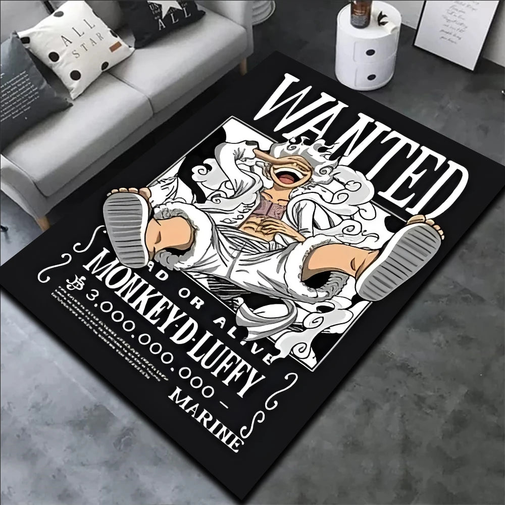 Premium Anime Rug Popular Style Luffy Gear 5 One Nika Form Piece Ace Customize Cartoon Rug Handmade Carpet Area Rug For Home Decor for Cars, Trucks & SUVs