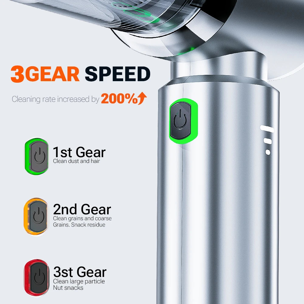 Premium Car Vacuum Cleaner 180000Pa Wireless Portable Cleaning Machine For Keyboard Powerful Mini Handheld Cleaner For Car And Home for Cars, Trucks & SUVs