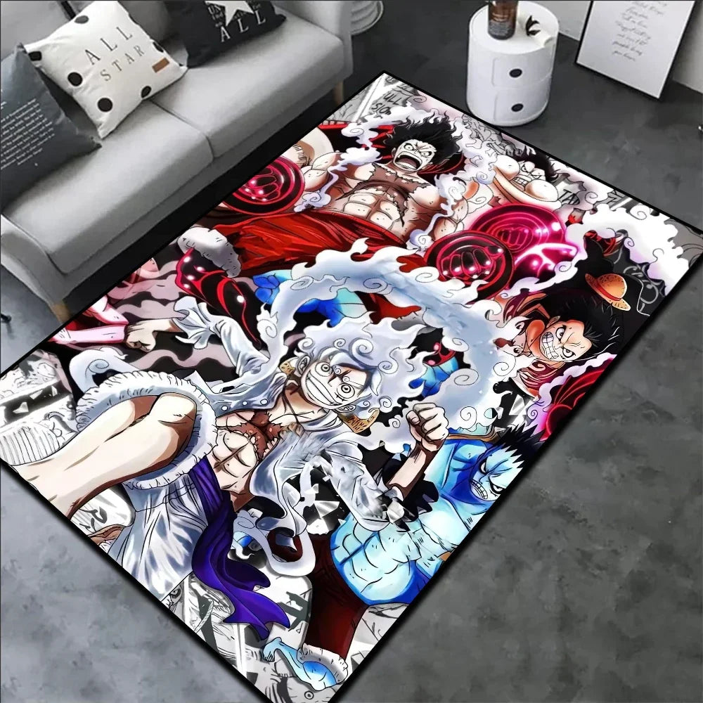 Premium Anime Rug Popular Style Luffy Gear 5 One Nika Form Piece Ace Customize Cartoon Rug Handmade Carpet Area Rug For Home Decor for Cars, Trucks & SUVs