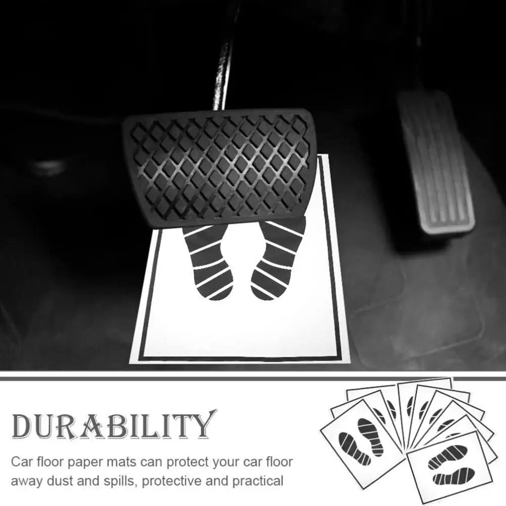 Premium Waterproof Disposable Car Floor Mats 100/50/25Pcs  Anti Slip Paper Anti Dirty Floor Mats Vehicle Protection Interior Accessories for Cars, Trucks & SUVs