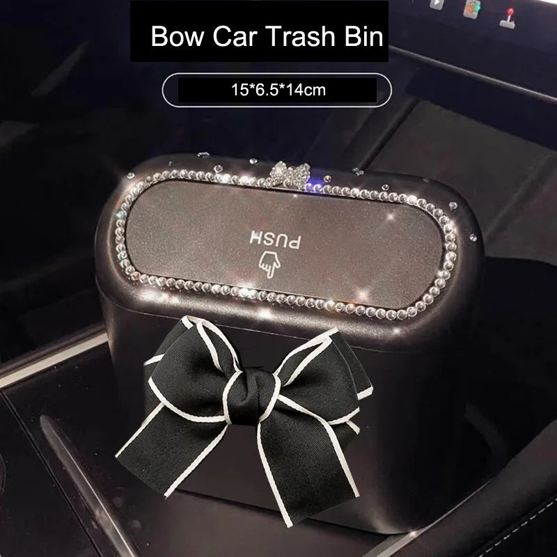 Premium Cute Bowtie Mini Trash For Cars for Cars, Trucks & SUVs
