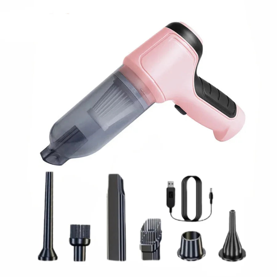 Premium Car Vacuum Cleaner Strong Suction Cleaning Mini Machine Wireless Portable Handhled Blower Machine Air Duster For Home Appliances for Cars, Trucks & SUVs