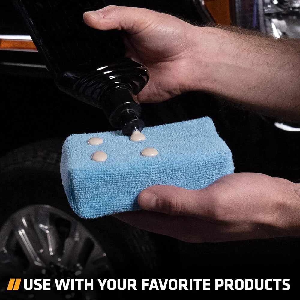 Premium 1/10Pcs Car Wax Applicator Pads Microfibre Polishing Sponges Soft Auto Detailing Waxing Sponge Cleaning Foam Car Paint Care Pad for Cars, Trucks & SUVs