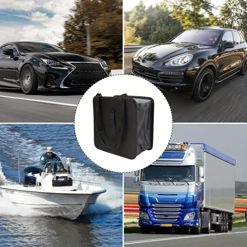 Premium Foldable Car Trash Can, Large Capacity Car Hanging Waterproof Leakproof Trash Can Storage Bag, Car Interior Accessories for Cars, Trucks & SUVs