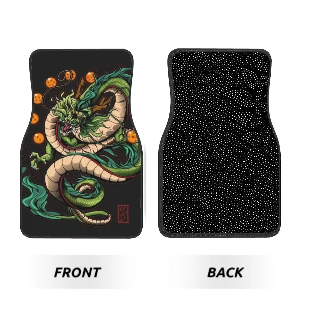 Premium 4Pcs Dragon King Design Car Mats, Non Slip, Waterproof, Interior Protection Accessories   Valentine'S Day, The Perfect Men Gift for Cars, Trucks & SUVs