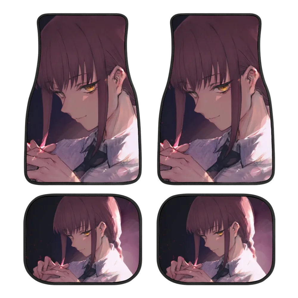 Premium Anime Chainsaw Man Universal Fit Front/Rear 4 Pcs Horrible Full Set Print Custom Design Carpet Car Suv Truck Floor Mats Doormat for Cars, Trucks & SUVs