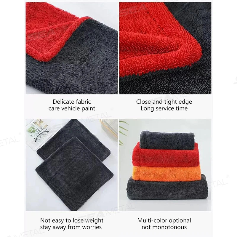 Premium Seametal Heavy Duty Car Towel 1200Gsm Super Absorption Microfiber Drying Cloth Ultra Soft Scratch Free Car Detailing Towel for Cars, Trucks & SUVs