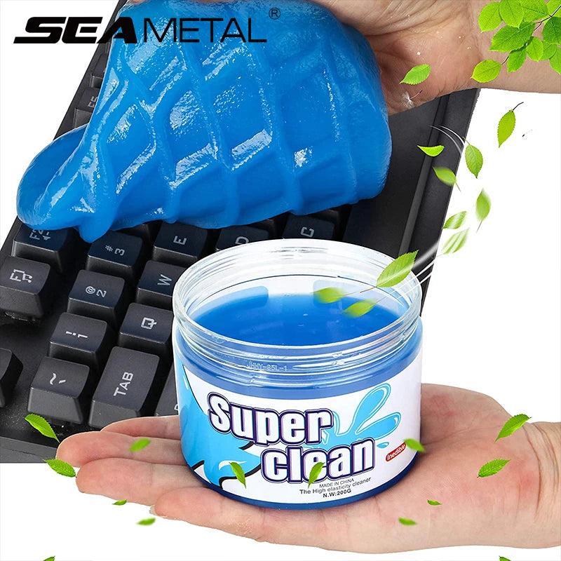 Premium Seametal Car Cleaning Gel Multifunctional Air Vent Outlet Dashboard Laptop Magic Cleaning Tool Wash Mud Dust Remover Dirt Clean for Cars, Trucks & SUVs