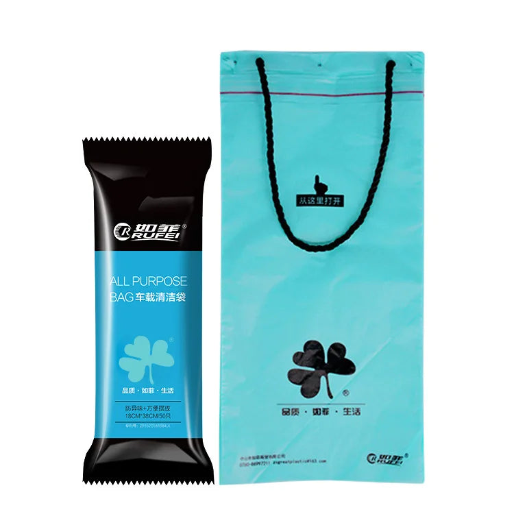 Premium 50Pcs/Bag Hanging Disposable Storage Cleaning Bag Hanging Car Garbage Bag Car Trash Can Garbage Bag For Car Interior Accessories for Cars, Trucks & SUVs