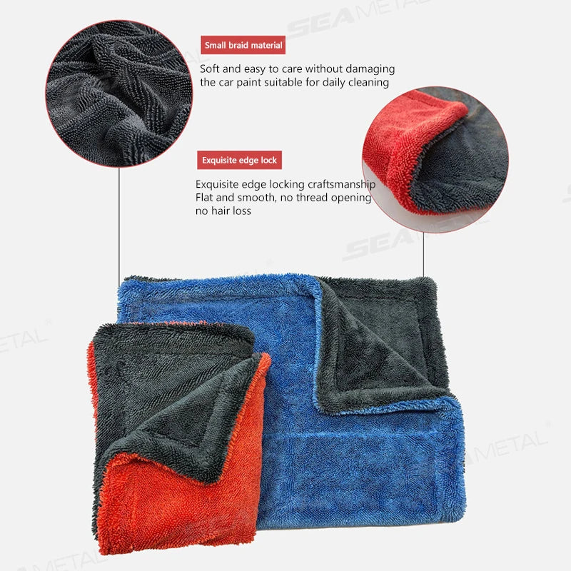 Premium Seametal Heavy Duty Car Towel 1200Gsm Super Absorption Microfiber Drying Cloth Ultra Soft Scratch Free Car Detailing Towel for Cars, Trucks & SUVs