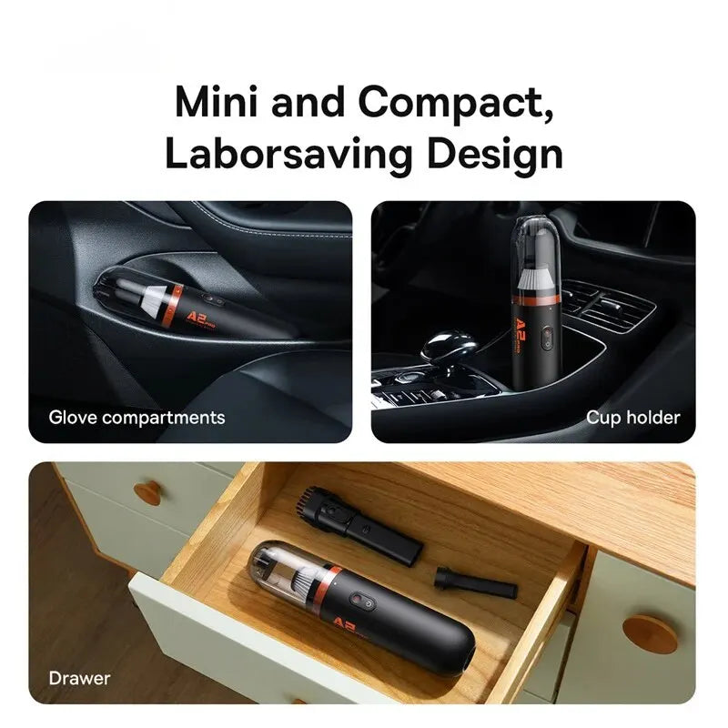 Premium Baseus Car Vacuum Cleaner Mini Handheld Auto Vacuum Cleaner 6000Pa Powerful Suction Blow & Vacuum 2 In1 For Home & Car & Office for Cars, Trucks & SUVs