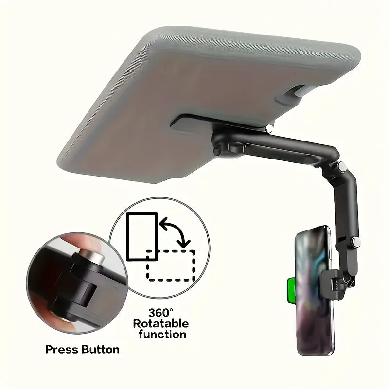 Premium 1/2Pcs Universal 1080° Rotatable Sun Visor Car Phone Holder, Durable Abs Material, Adjustable Mount For Bedroom, Kitchen for Cars, Trucks & SUVs
