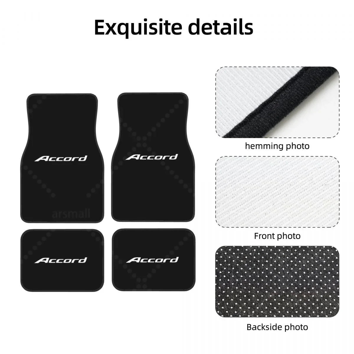 Premium Accord Car Floormat Heavy Duty Front Rear Rubber Floor Mats Carpet Floor Protection Fits Most Vehicles for Cars, Trucks & SUVs