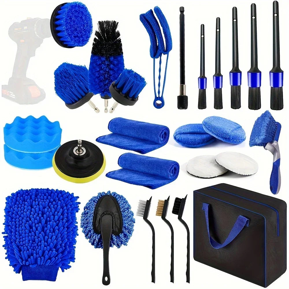 Premium 27 Pcs Rv Car Wash Kit, Car Accessories, Cleaning Supplies, Car Cleaning Brush, Car Repair Kit, Car Repair Brush, Bathroom for Cars, Trucks & SUVs