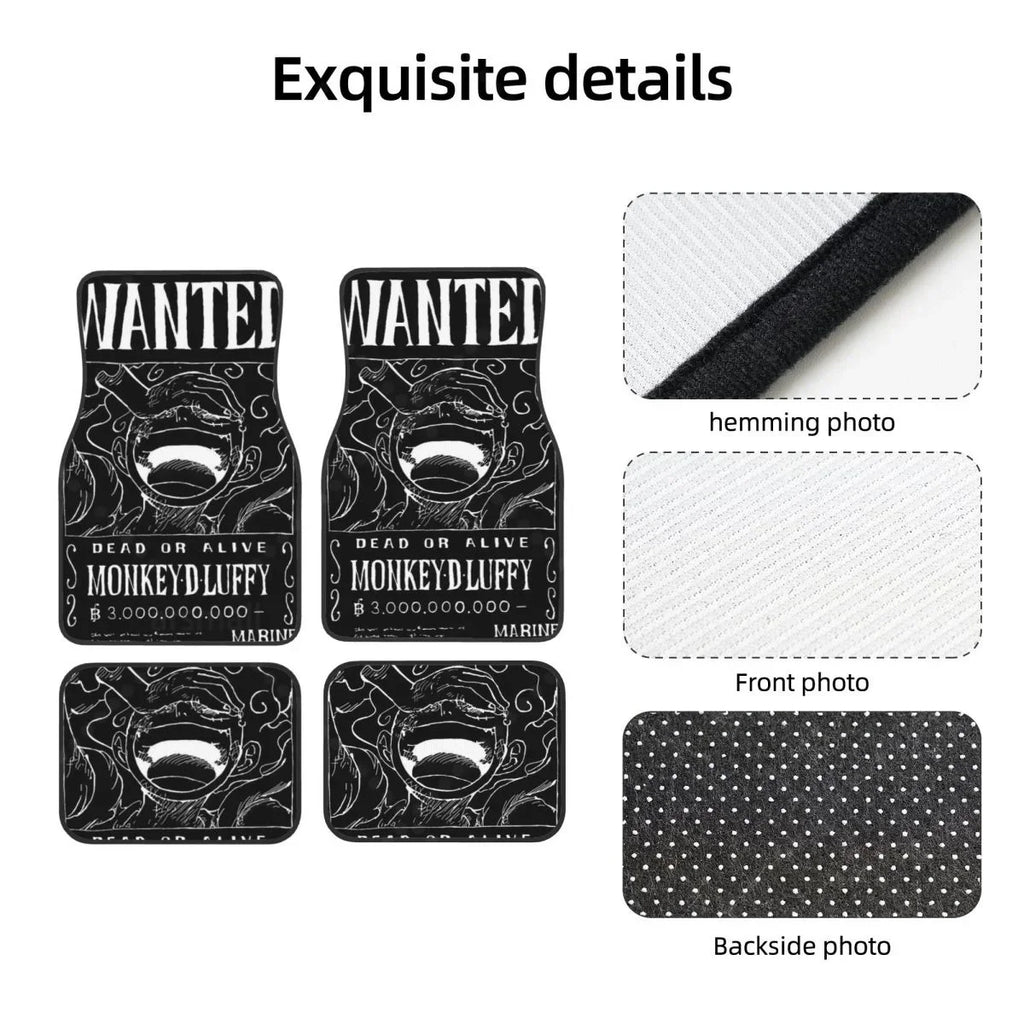 Premium Luffys Car Floormat Heavy Duty Front Rear Rubber Floor Mats Carpet Floor Protection Fits Most Vehicles for Cars, Trucks & SUVs