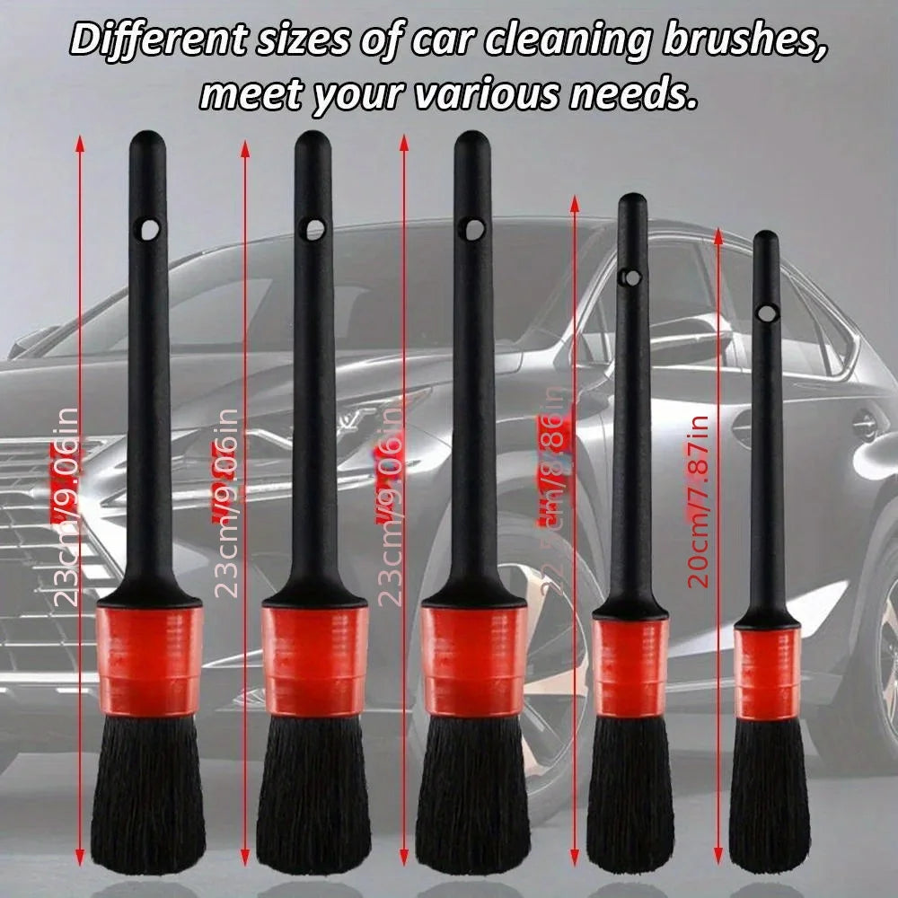 Premium New Car Detailing Brush Set The Ultimate Auto Cleaning Kit For Vents Gaps Maintenance Car Air Outlet Detail Clearance Brush for Cars, Trucks & SUVs