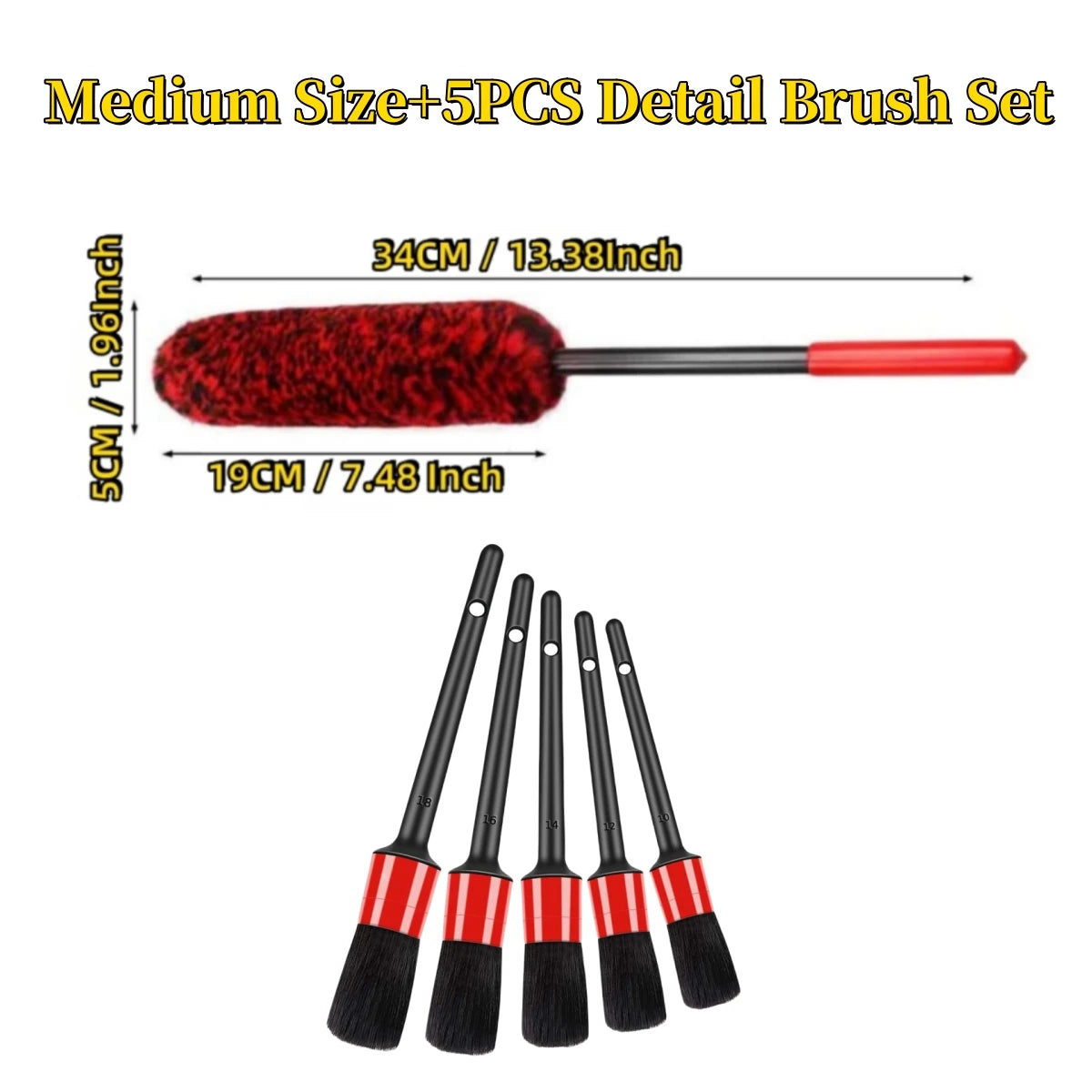 Premium Auto Tire Wheel Detailing Brushs Set Multifunctional Car Cleaning Tools For Car Rim Tire Bendable Detail Clean Easy Car Wash Too for Cars, Trucks & SUVs
