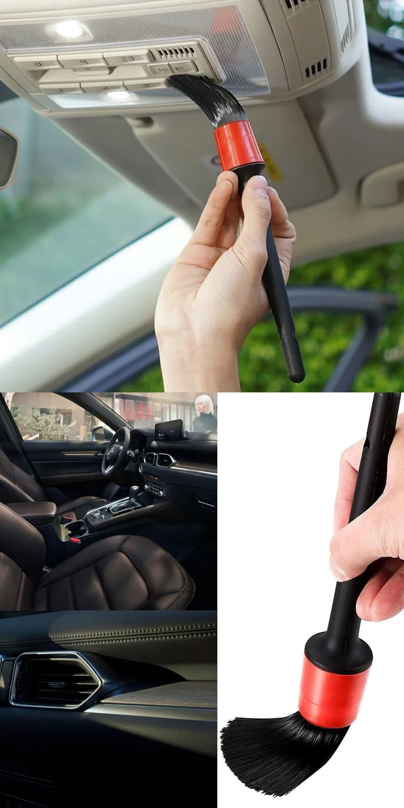 Premium 6Pcs Car Wash Care Detailing Brush Set,For Cleaning Wheels, Dashboards, Vents And More,Car Cleaning Brushes, Car Accessories for Cars, Trucks & SUVs