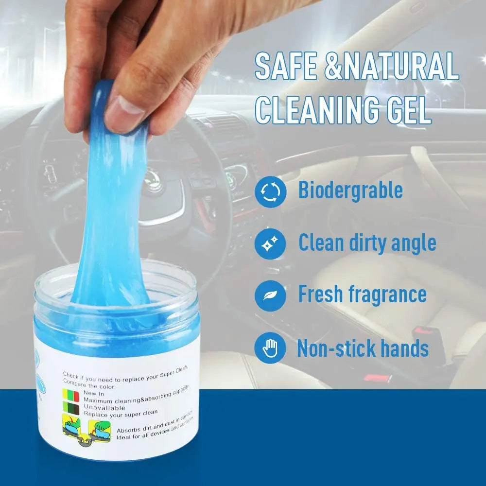 Premium Seametal Car Cleaning Gel Multifunctional Air Vent Outlet Dashboard Laptop Magic Cleaning Tool Wash Mud Dust Remover Dirt Clean for Cars, Trucks & SUVs