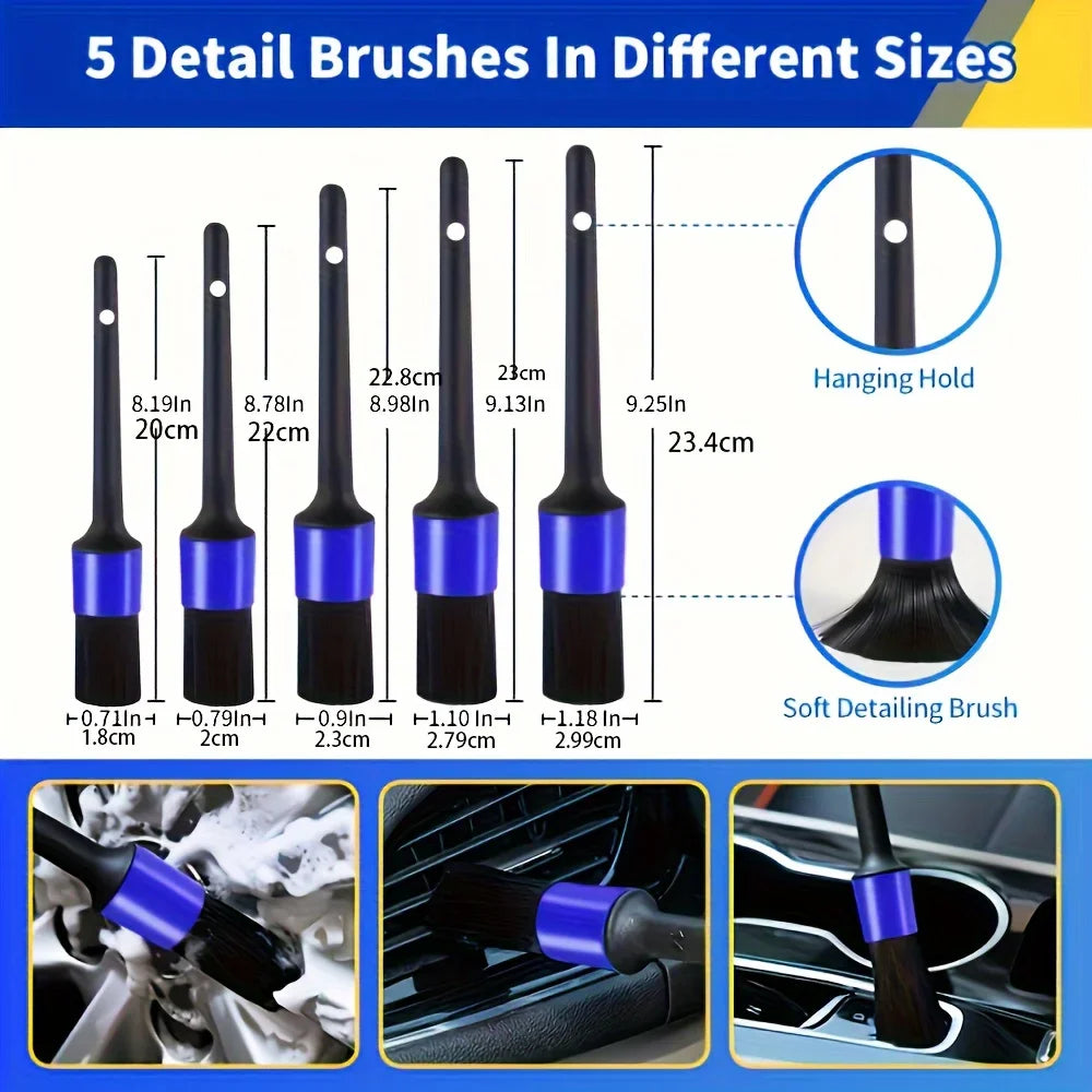 Premium 27 Pcs Rv Car Wash Kit, Car Accessories, Cleaning Supplies, Car Cleaning Brush, Car Repair Kit, Car Repair Brush, Bathroom for Cars, Trucks & SUVs