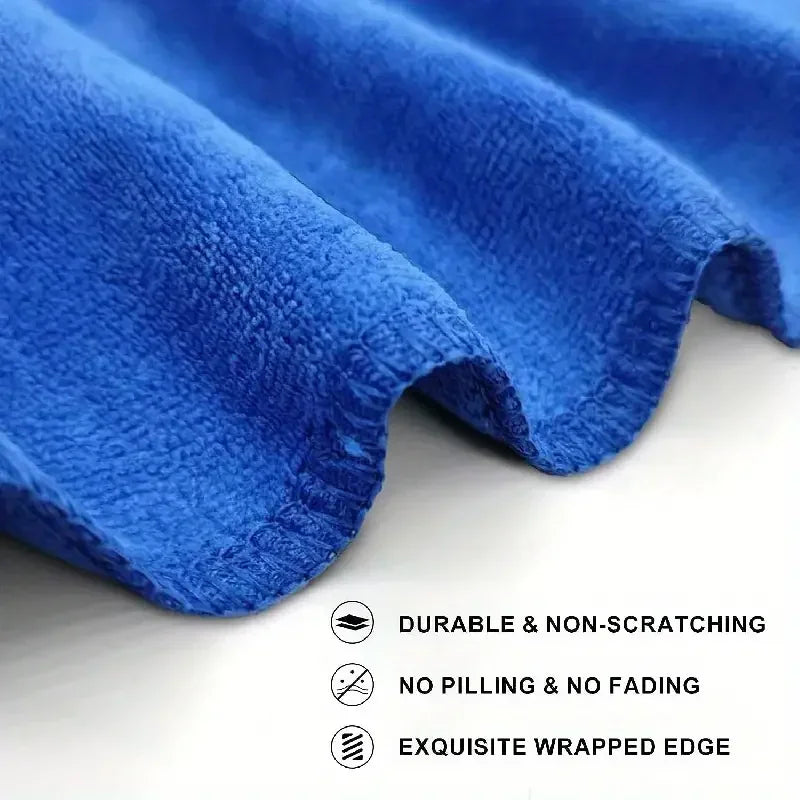 Premium 200Pcs Microfiber Towels Car Wash Drying Cloth Blue Car Care Detailing Cleaning Polishing Duster Home Kitchen Washing Rags for Cars, Trucks & SUVs