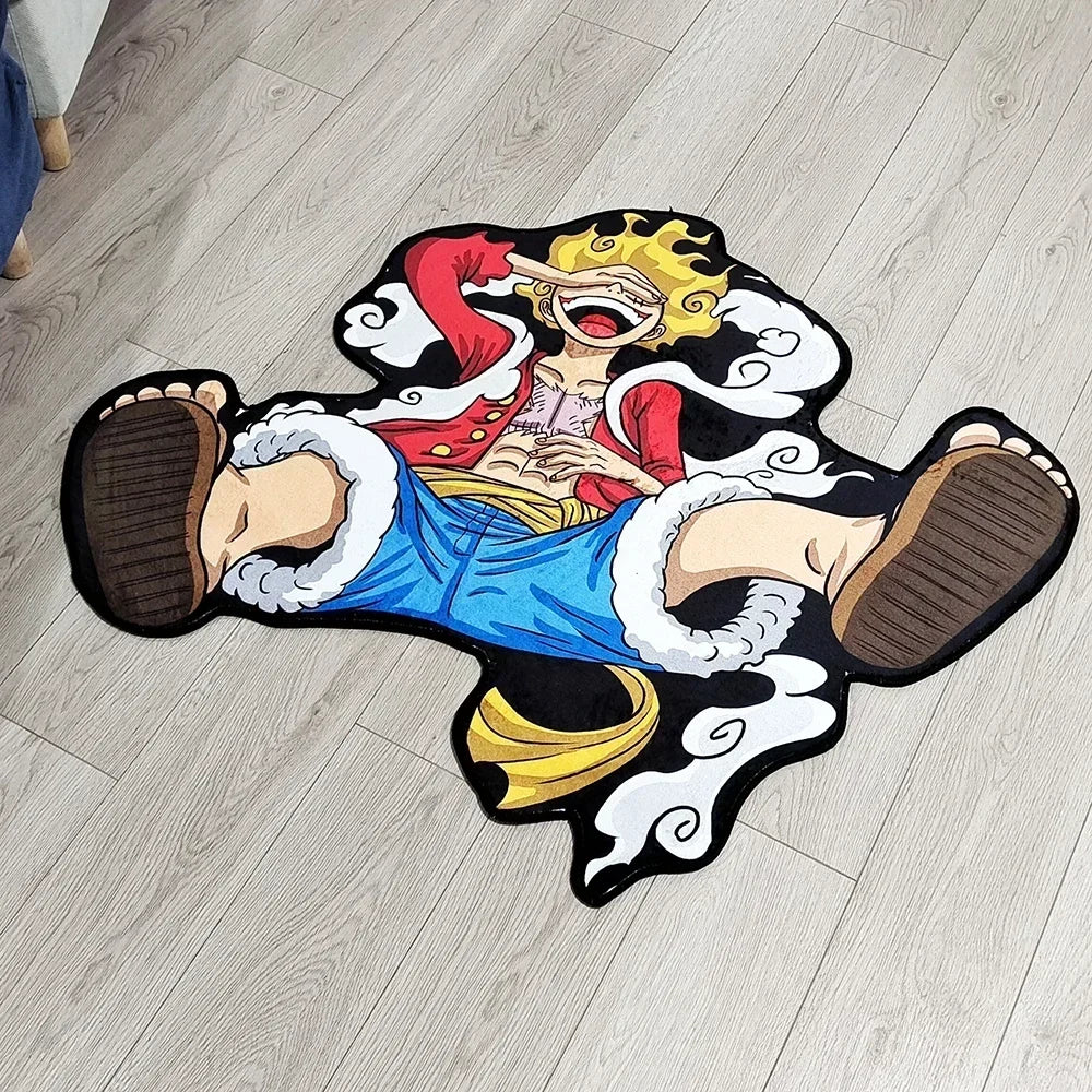 Premium Anime Rug Popular Style Luffy Gear 5 One Nika Form Piece Ace Customize Cartoon Rug Handmade Carpet Area Rug For Home Decor for Cars, Trucks & SUVs