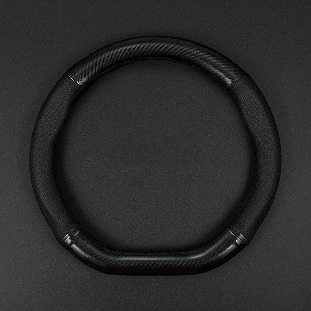 Premium Universal Car Steering Wheel Cover Carbon Fiber Leather Three Dimensional Anti Slip, Timple And Fashionable Car Accessories for Cars, Trucks & SUVs
