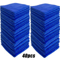Premium 200Pcs Microfiber Towels Car Wash Drying Cloth Blue Car Care Detailing Cleaning Polishing Duster Home Kitchen Washing Rags for Cars, Trucks & SUVs