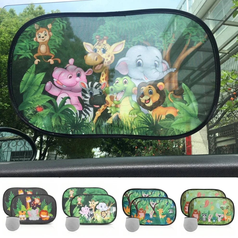 Premium 2Pcs Car Sun Shade Side Window Windscreen Roof Window For Children Adults Adsorption Sunshade Cover Universal Car Curtain for Cars, Trucks & SUVs