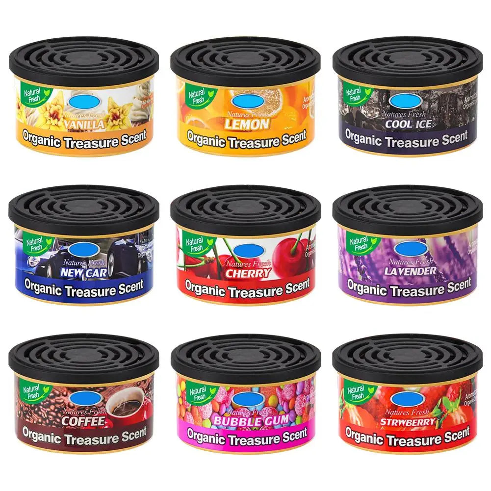 Premium Car Flavoring Perfume Wood Blocks Lavender, Bubble Gum, Cherry Flavor Cans For Car Interior Odor Removal Air Freshener Supplies for Cars, Trucks & SUVs