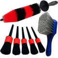 Premium Untior Wheel Tire Brush Set Long Soft Bristle Detail Brushes Microfiber Cleaning Cloth For Cleaning Wheel Car Detailing Kit for Cars, Trucks & SUVs