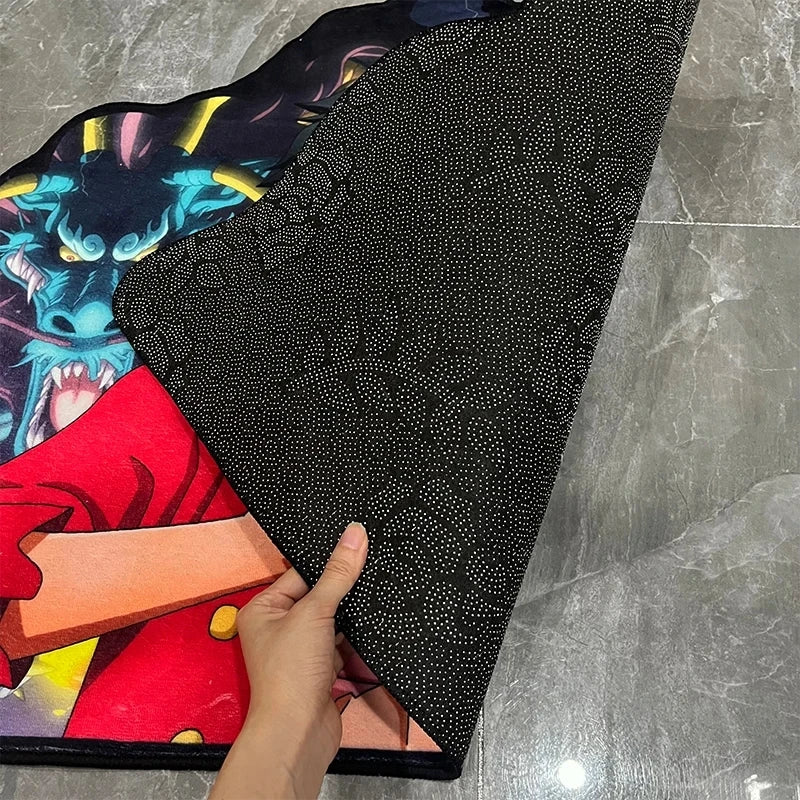Premium Dragon Ball Rug Mat: Goku & Bulma Design Cozy Accent For Anime Themed Room Spaces for Cars, Trucks & SUVs