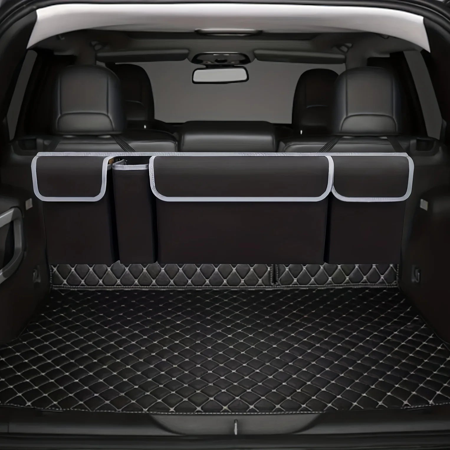 Premium Versatile Oxford Cloth Car Trunk Storage Bag Rear Seat Back Hanging Vehicle Organizer Box For Automobile Interior for Cars, Trucks & SUVs