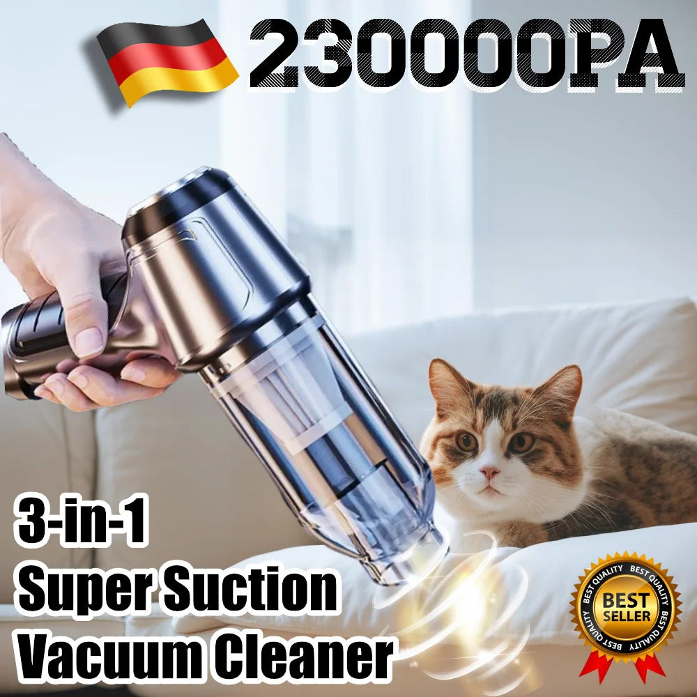 Premium Car Vacuum Cleaner Strong Suction Cleaning Mini Machine Wireless Portable Handhled Blower Machine Air Duster For Home Appliances for Cars, Trucks & SUVs