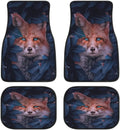 Premium Cute Fox Frog Animal Car Mats Universal Fit Car Floor Mats Fashion Soft Waterproof Car Carpet Front&Rear 4 Pieces Full Set Fit F for Cars, Trucks & SUVs