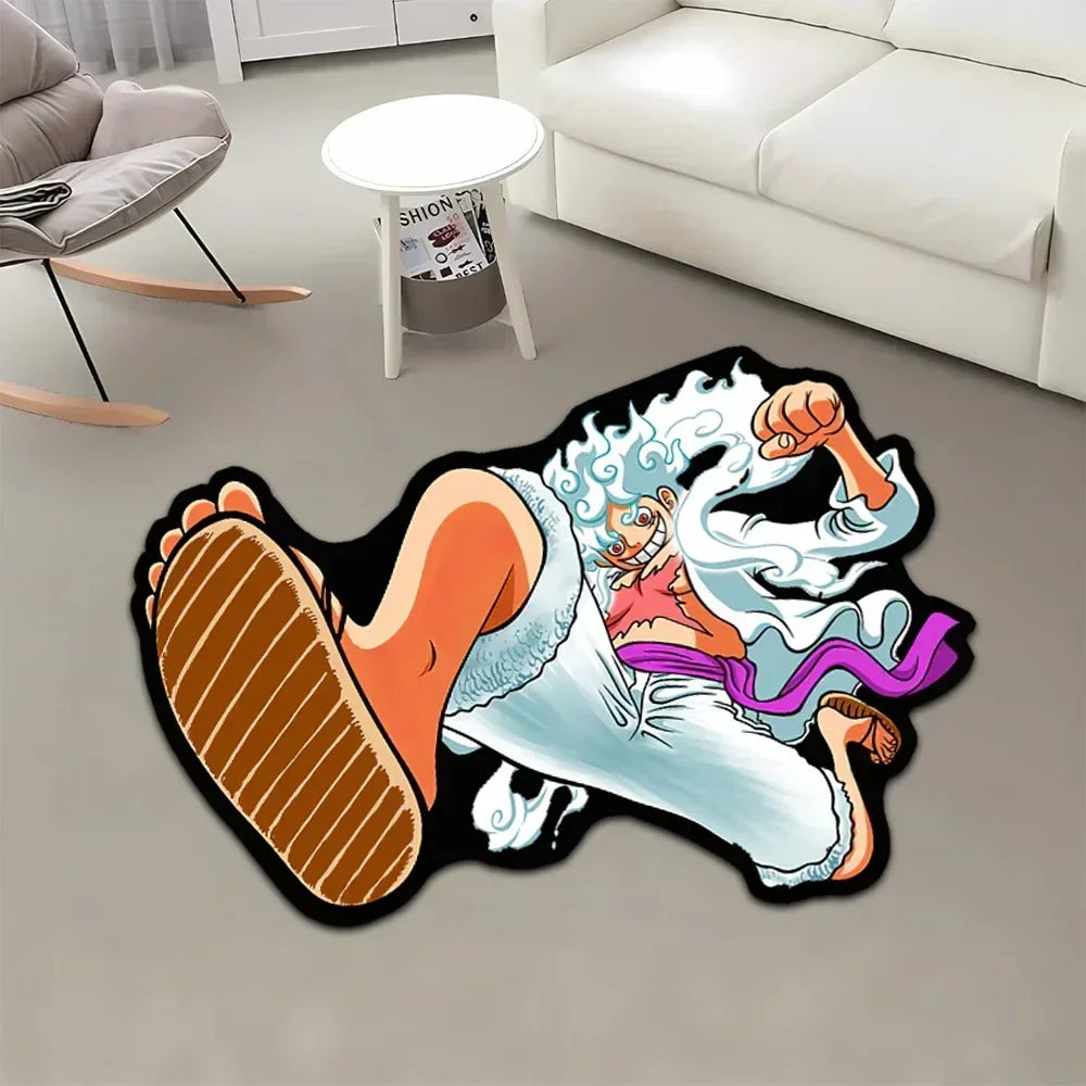 Premium Anime Rug Popular Style Luffy Gear 5 One Nika Form Piece Ace Customize Cartoon Rug Handmade Carpet Area Rug For Home Decor for Cars, Trucks & SUVs