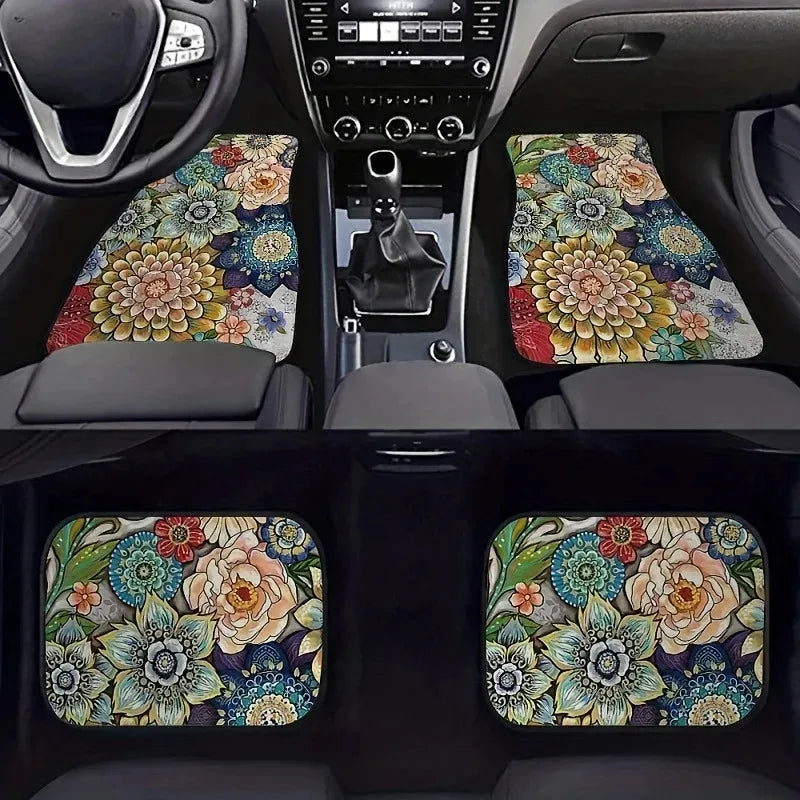 Premium Persian  Rug Design Floor Mats For Car Universal for Cars, Trucks & SUVs