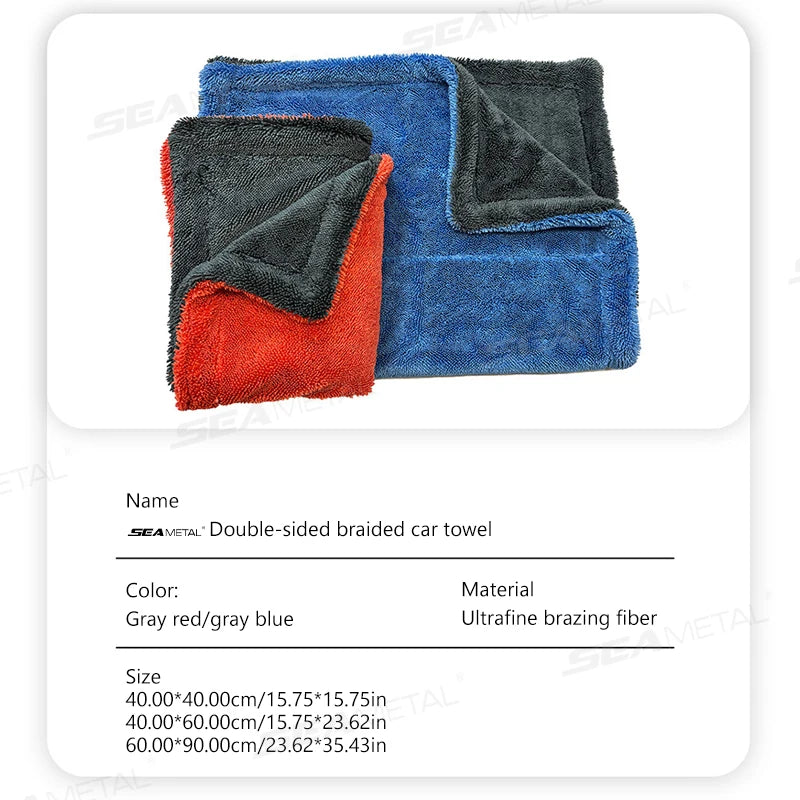 Premium Seametal Heavy Duty Car Towel 1200Gsm Super Absorption Microfiber Drying Cloth Ultra Soft Scratch Free Car Detailing Towel for Cars, Trucks & SUVs