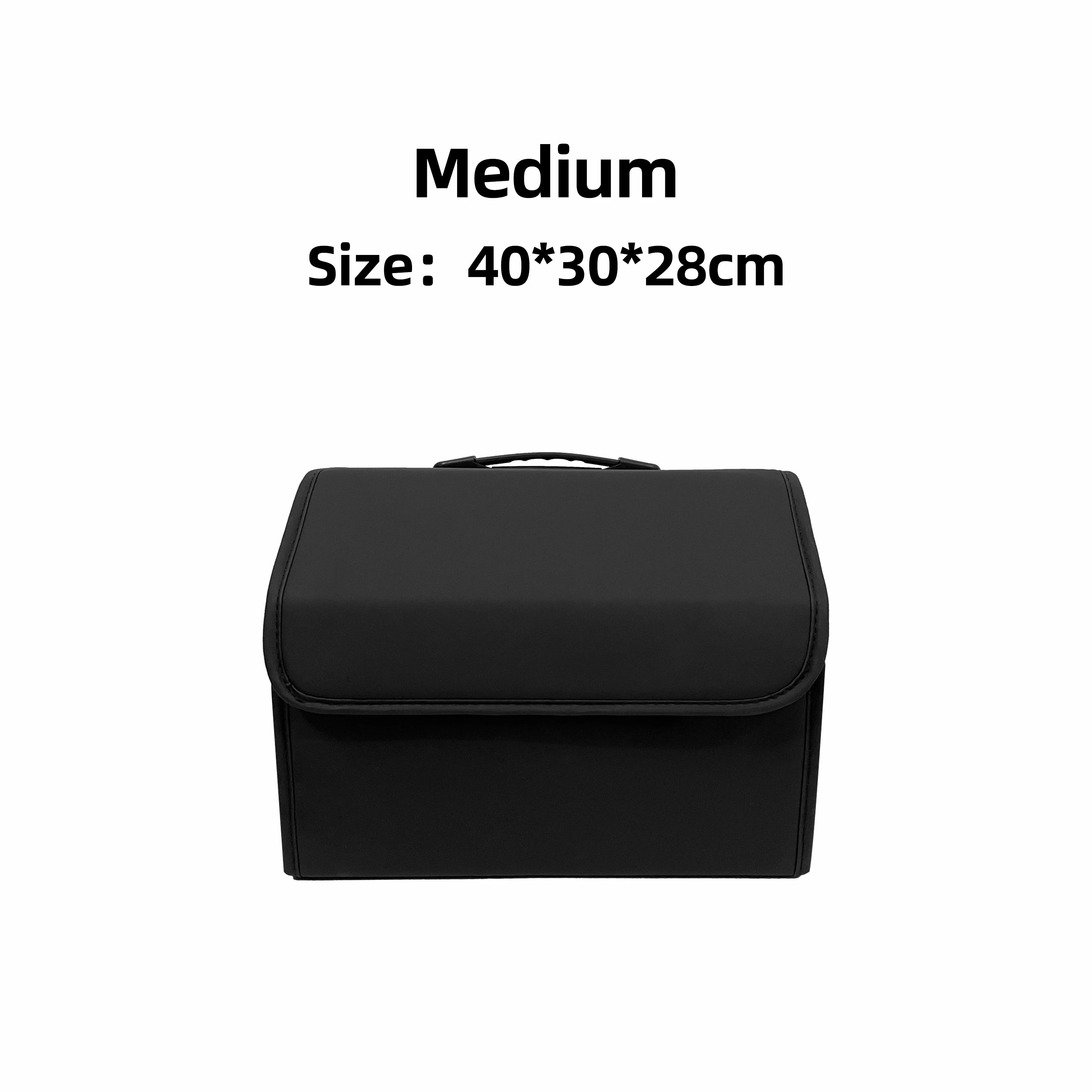 Premium Storage Box Pu Leather Multipurpose Collapsible Car Trunk Storage Organizer Car Trunk Organizer Stowing Tidying Auto Accessories for Cars, Trucks & SUVs