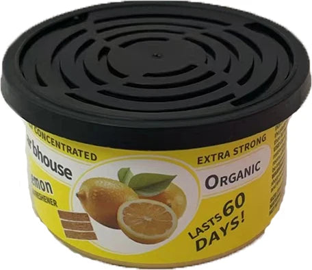 Premium Car Air Fresheners: Lemon Scent | Organic Cans | Odor Eliminator Essential | Long Lasting | Strong Fragrance | For Home Closet for Cars, Trucks & SUVs