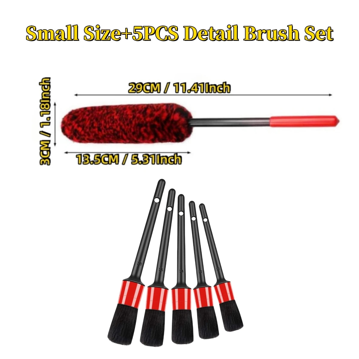 Premium Auto Tire Wheel Detailing Brushs Set Multifunctional Car Cleaning Tools For Car Rim Tire Bendable Detail Clean Easy Car Wash Too for Cars, Trucks & SUVs