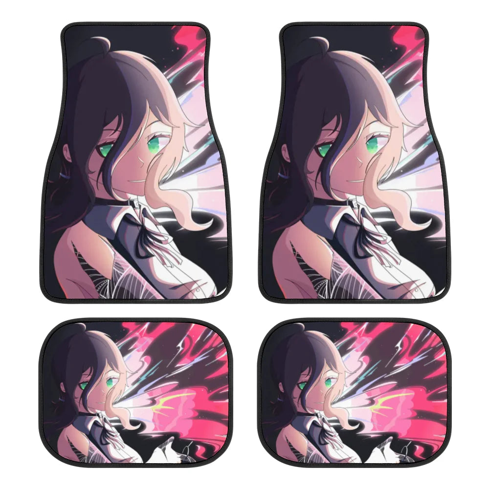 Premium Anime Chainsaw Man Universal Fit Front/Rear 4 Pcs Horrible Full Set Print Custom Design Carpet Car Suv Truck Floor Mats Doormat for Cars, Trucks & SUVs